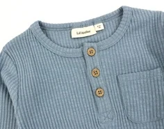 Lil Atelier smoke blue top